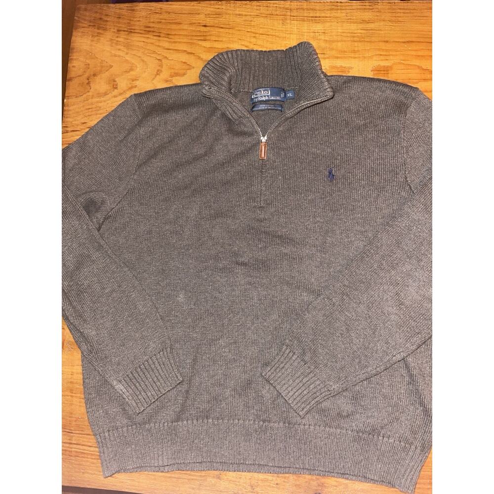 Polo Ralph Lauren Pullover Sweater Long Sleeve 1/4 Zip Closure Men's Size XL
